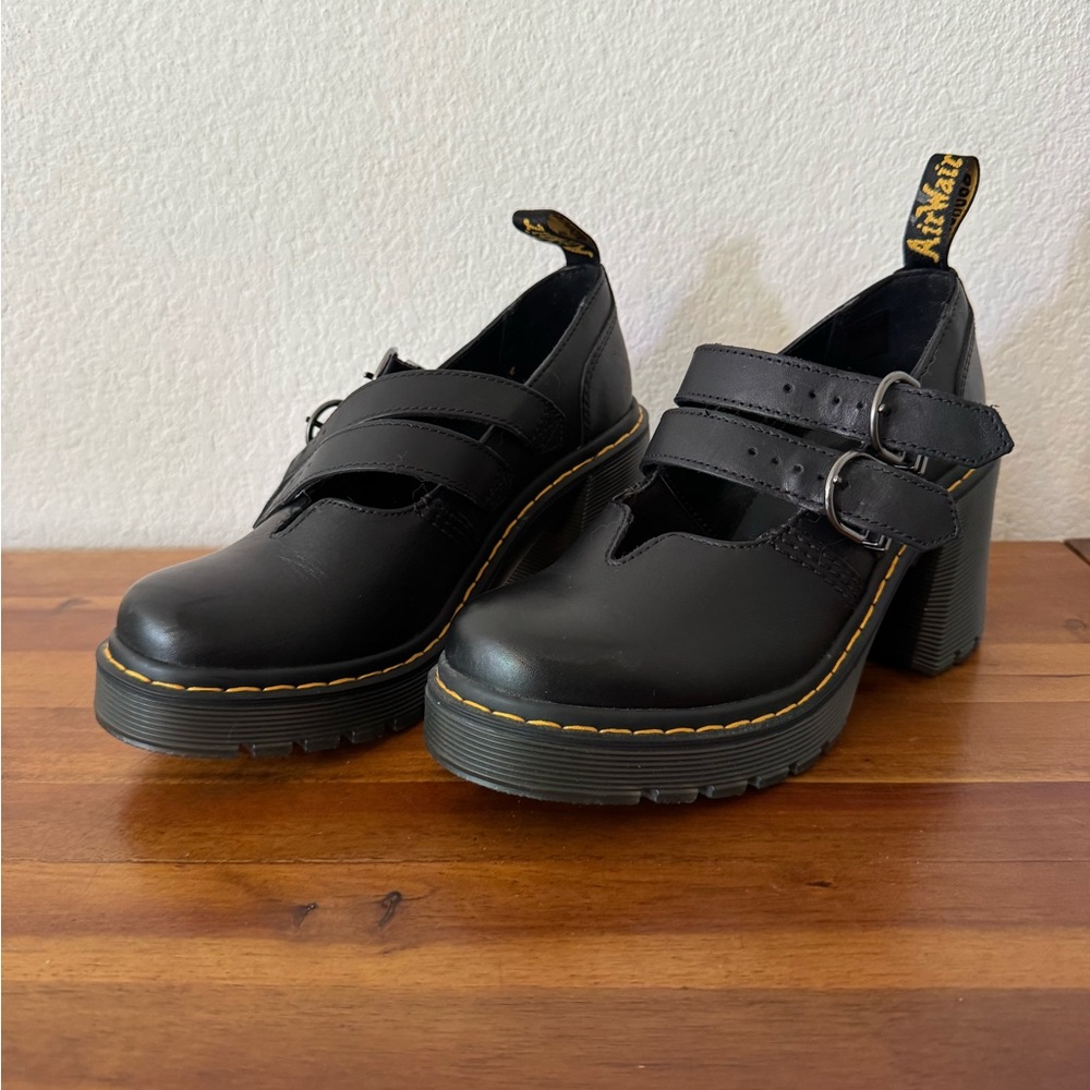 Dr. Martens Black Chunky Heel Shoes